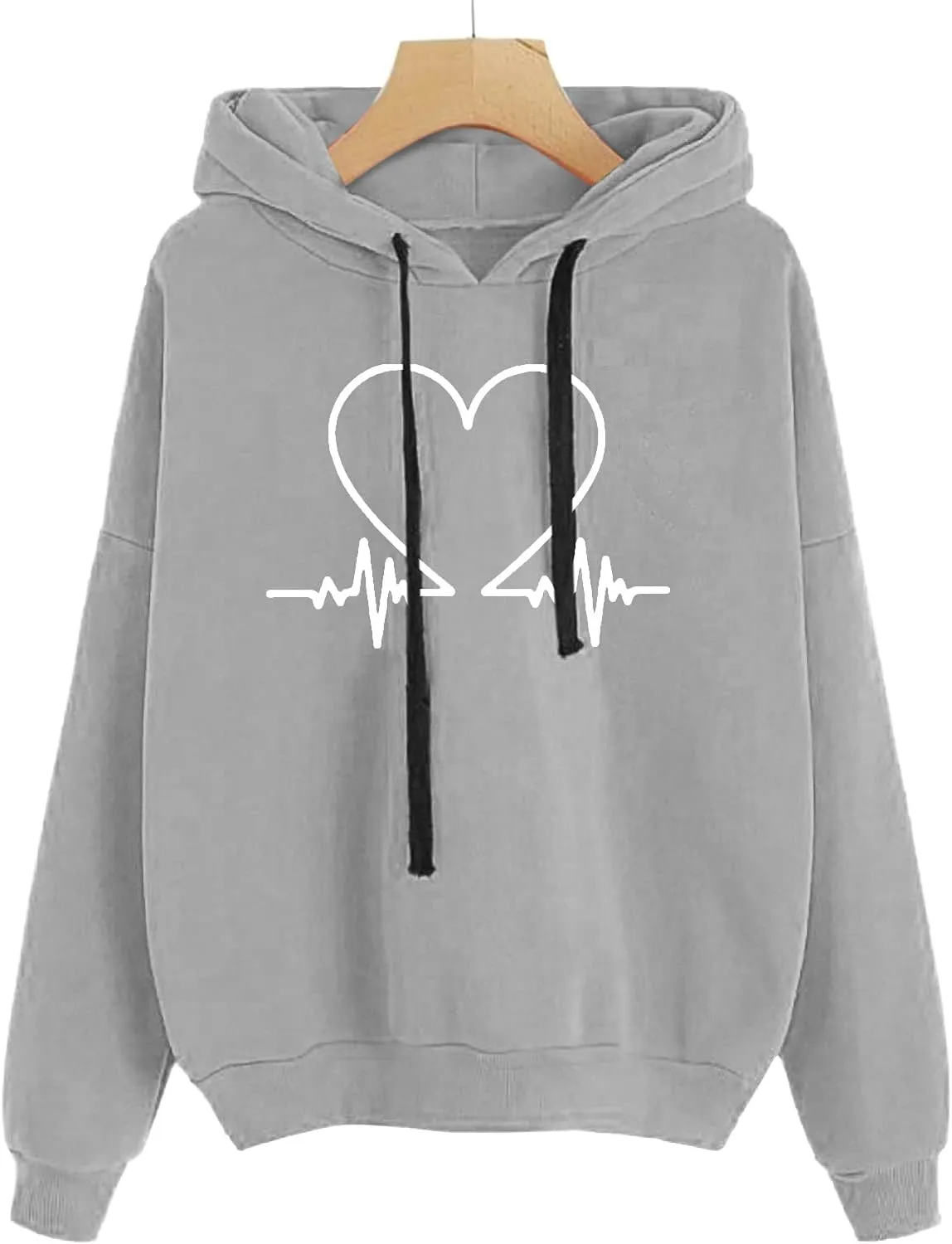 Womens Oversized Hoodie Women's Sweatshirt Striped Long Sleeve Button Casual Pullover Tunic Tops 2024 Fall Shirt