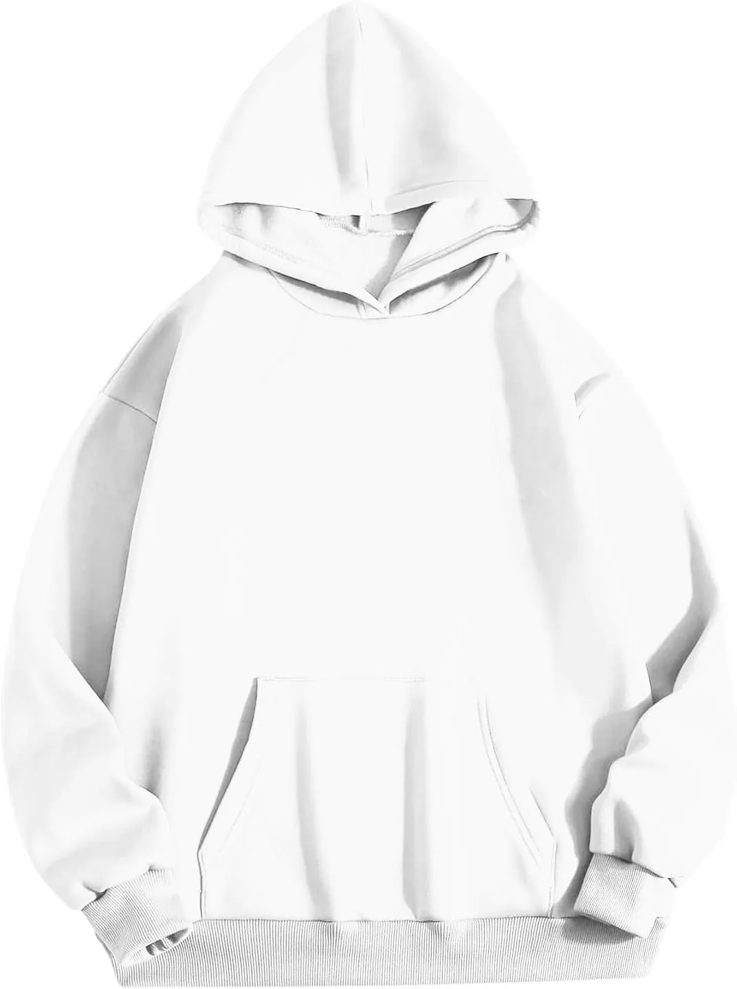 Women's Oversized Hoodies Long Sleeve Simple Solid Color Hooded Pullover Trendy Fleece Sweatshirts with Pocket