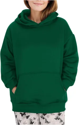 Women's Oversized Hoodies Long Sleeve Simple Solid Color Hooded Pullover Trendy Fleece Sweatshirts with Pocket