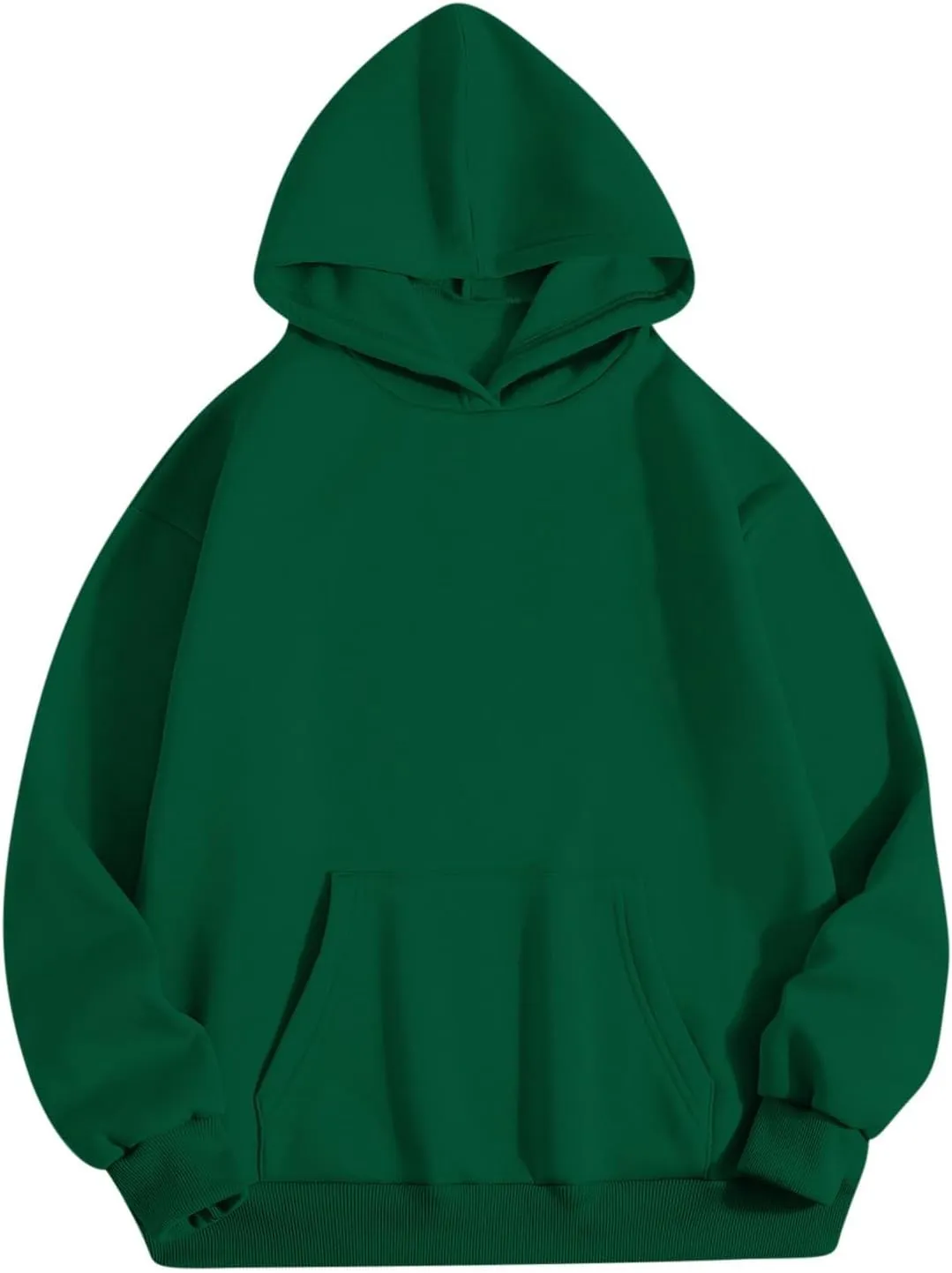 Women's Oversized Hoodies Long Sleeve Simple Solid Color Hooded Pullover Trendy Fleece Sweatshirts with Pocket