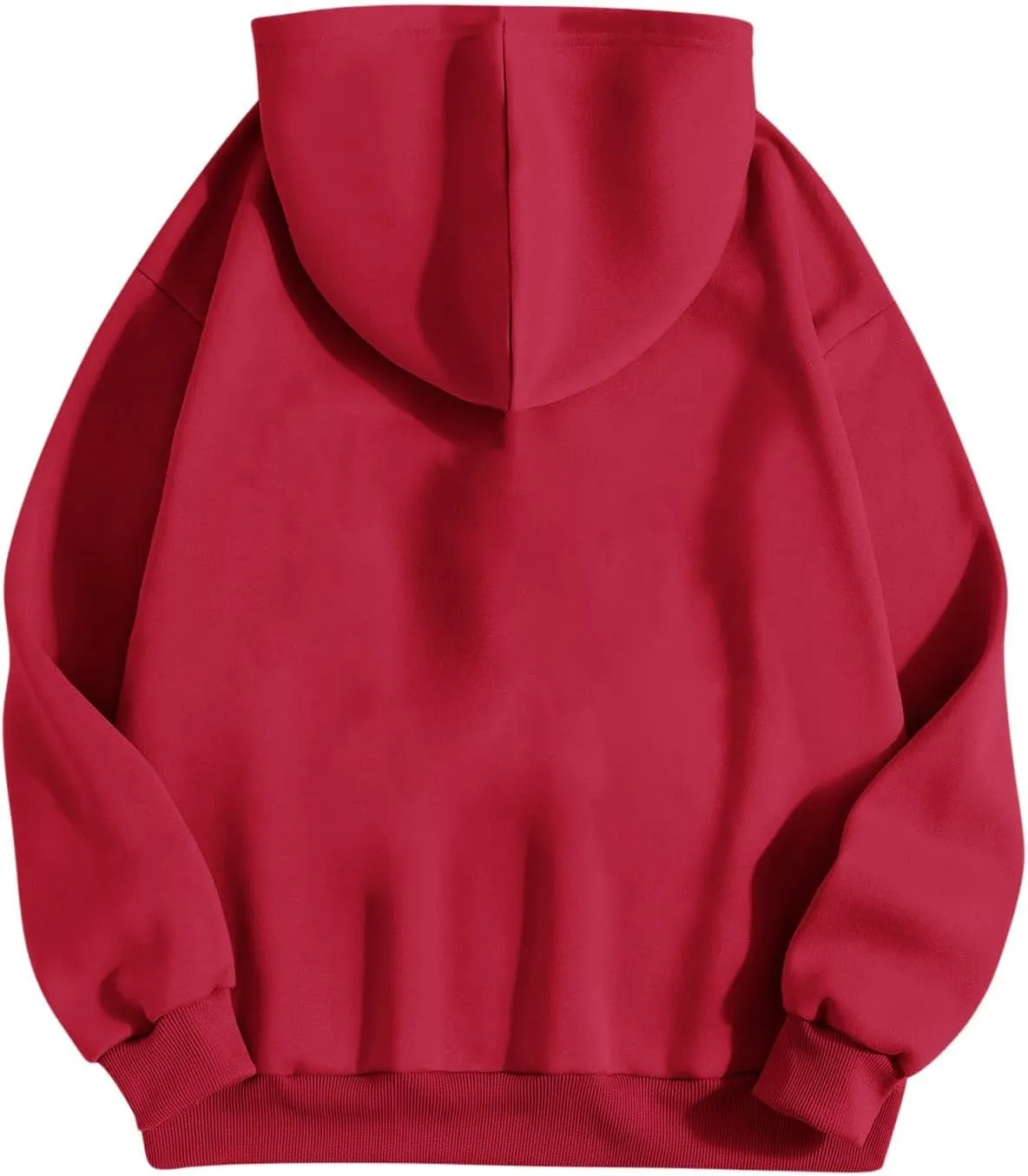 Women's Oversized Hoodies Long Sleeve Simple Solid Color Hooded Pullover Trendy Fleece Sweatshirts with Pocket