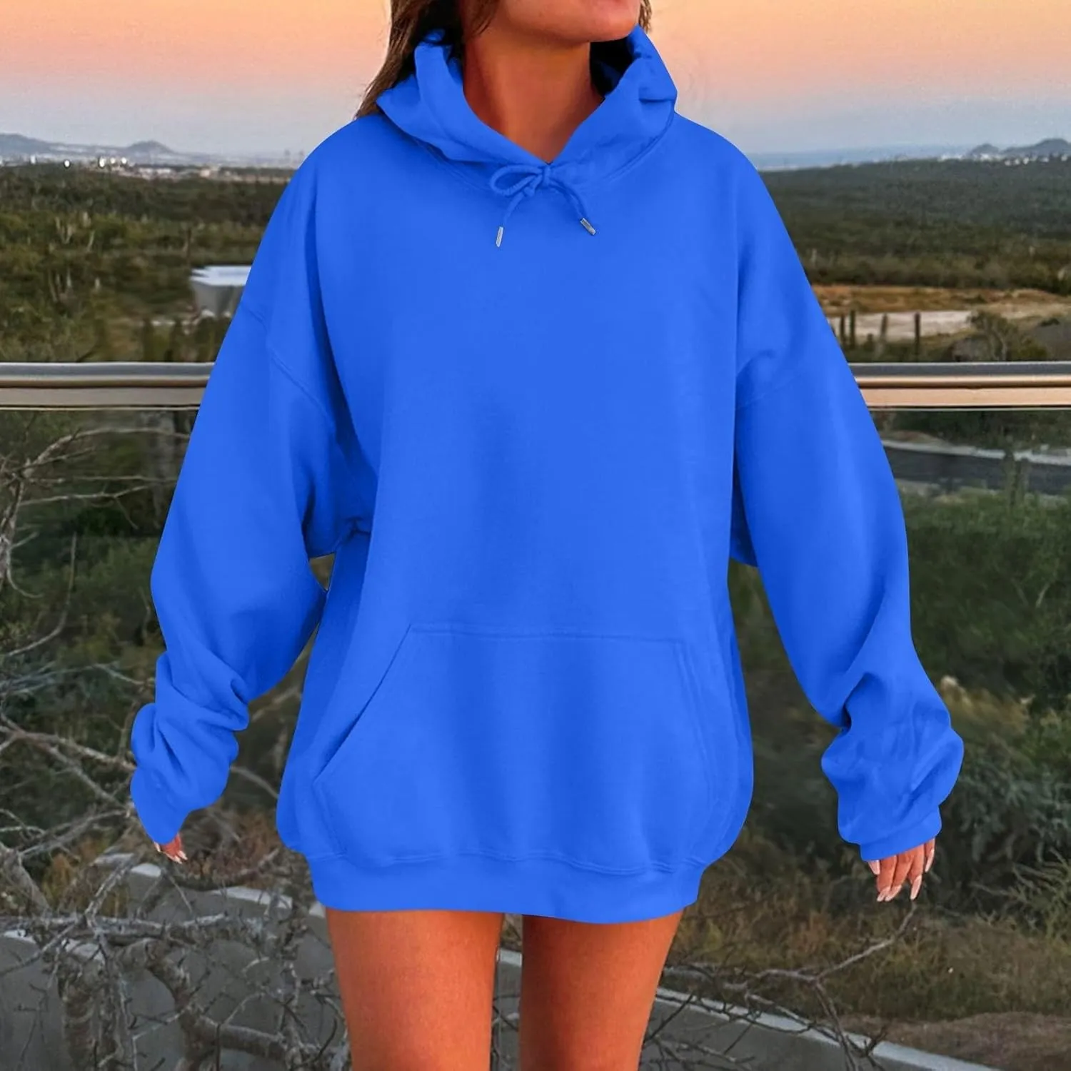 Womens Oversized Winter Cotton Hoodies 2024 Winter Cute Sweatshirts Pullover Fashion Tops Trendy Outfits