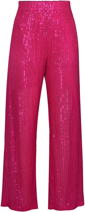 Womens Sequin Flare Pants Women Solid Casual Sequin Pocket Wide Leg Pants Zipper Loose Pants Night Out Clubwear
