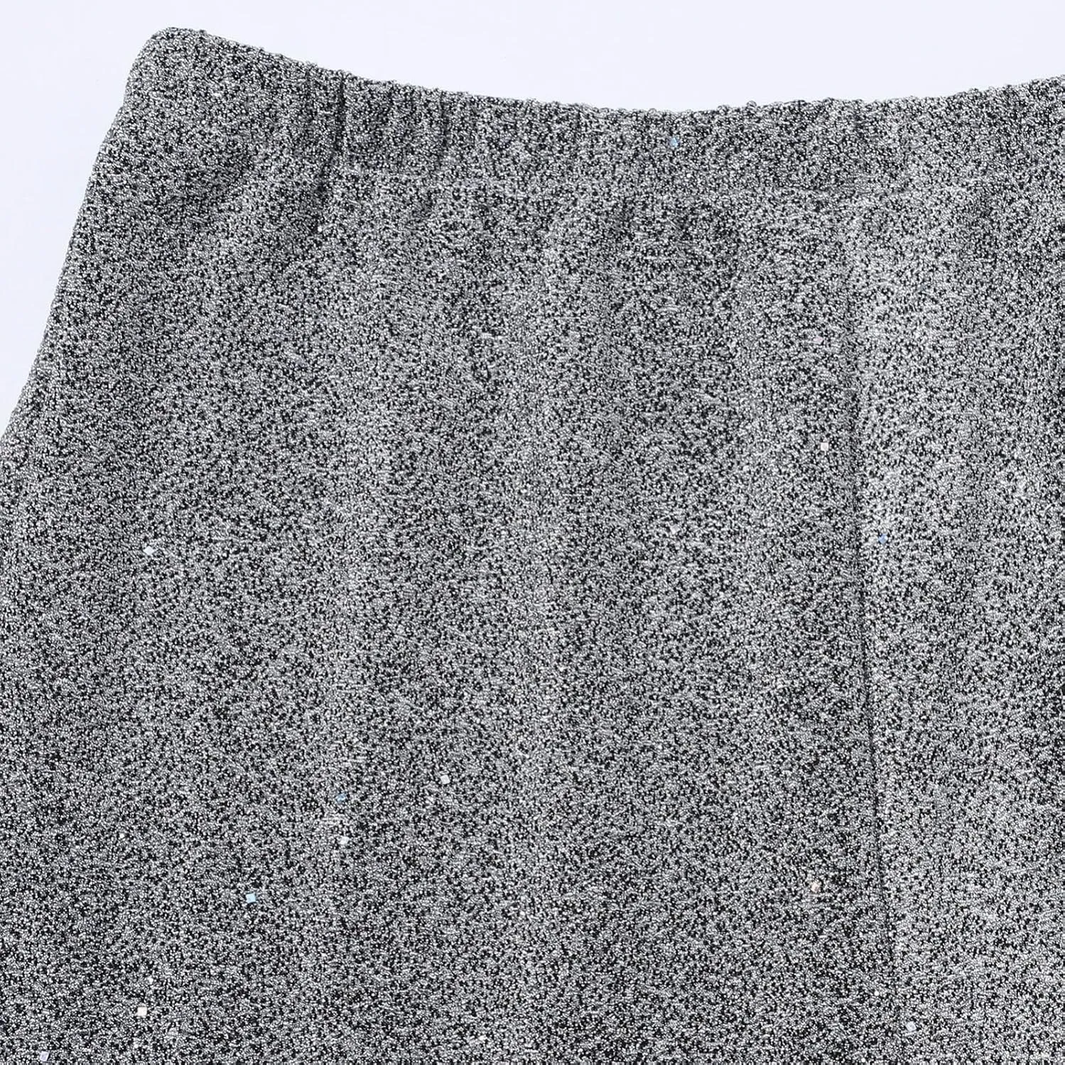 Womens Sequin Flare Pants Women Solid Casual Sequin Pocket Wide Leg Pants Zipper Loose Pants Night Out Clubwear