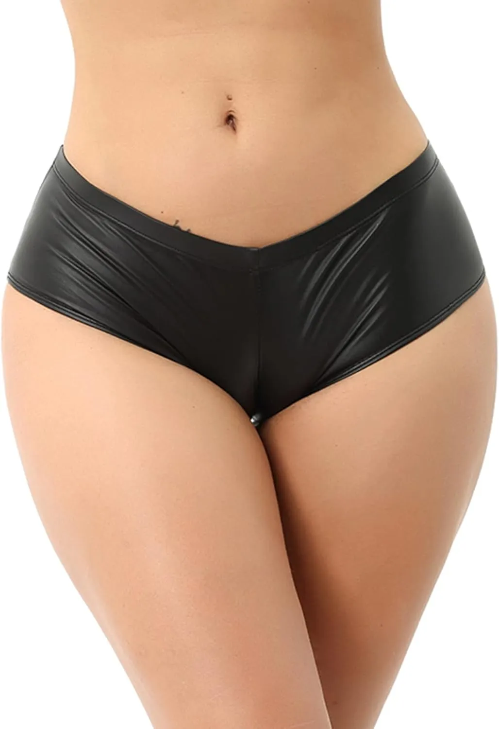 Women's Shiny Metallic Rave Booty Shorts Festival Dance Bottom Hot Pants