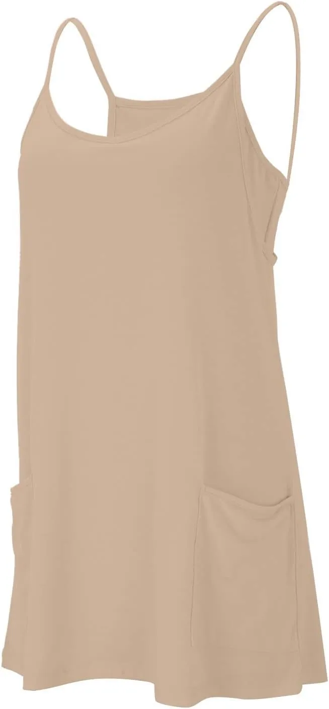Womens Summer Mini Romper Dresses Workout Tennis Dress Sports Athletic Outfits Built in Shorts Trendy Vacation Dress