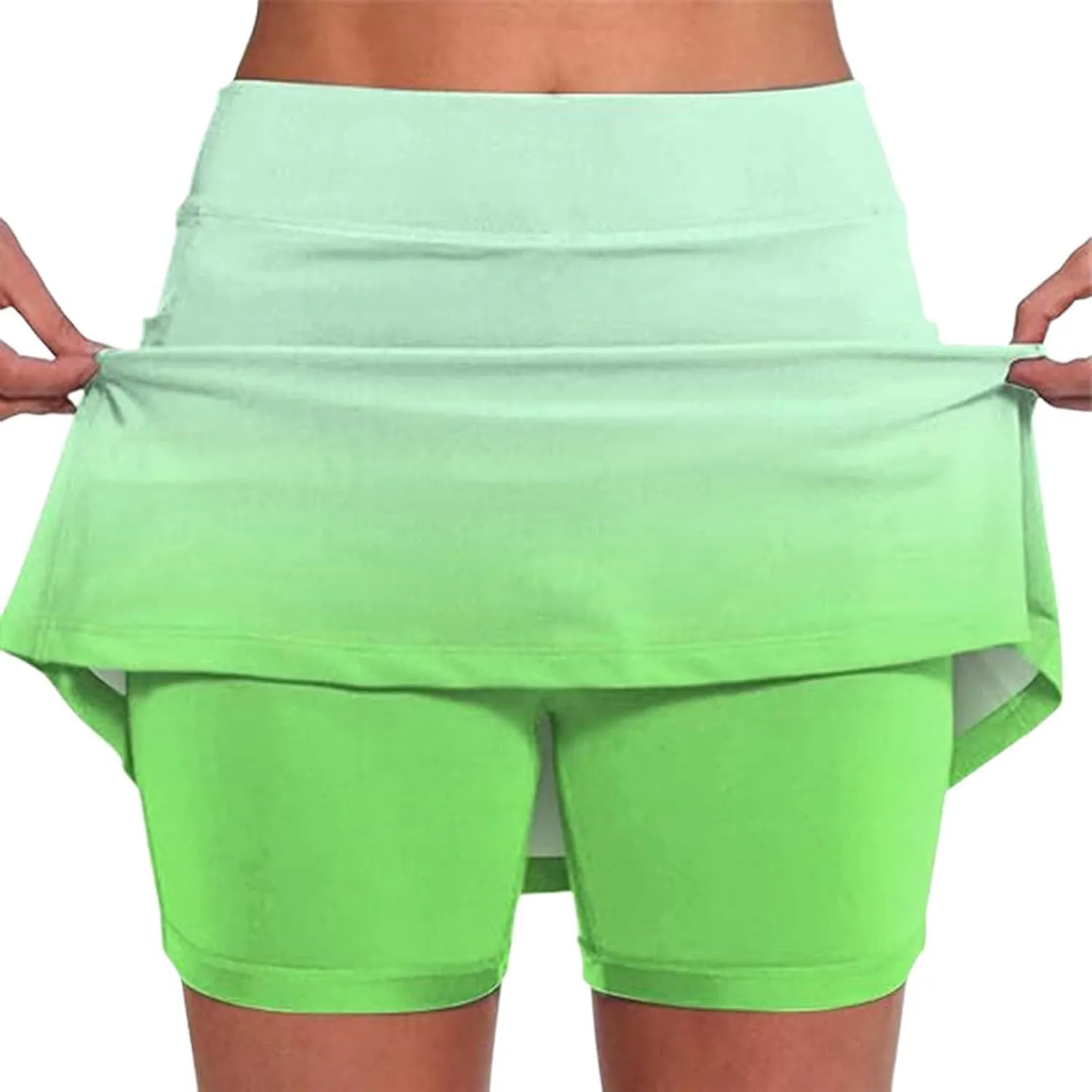 Women's Tennis Skirts with Shorts Underneath High Waisted Workout Athletic Skorts Pockets Skinny Sports Golf Skirts