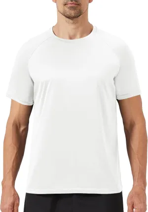 Workout Mens Shirts - Casual Black Dry Fit Moisture Wicking T-Shirts Crew Neck Short Sleeve for Gym Athletic Running