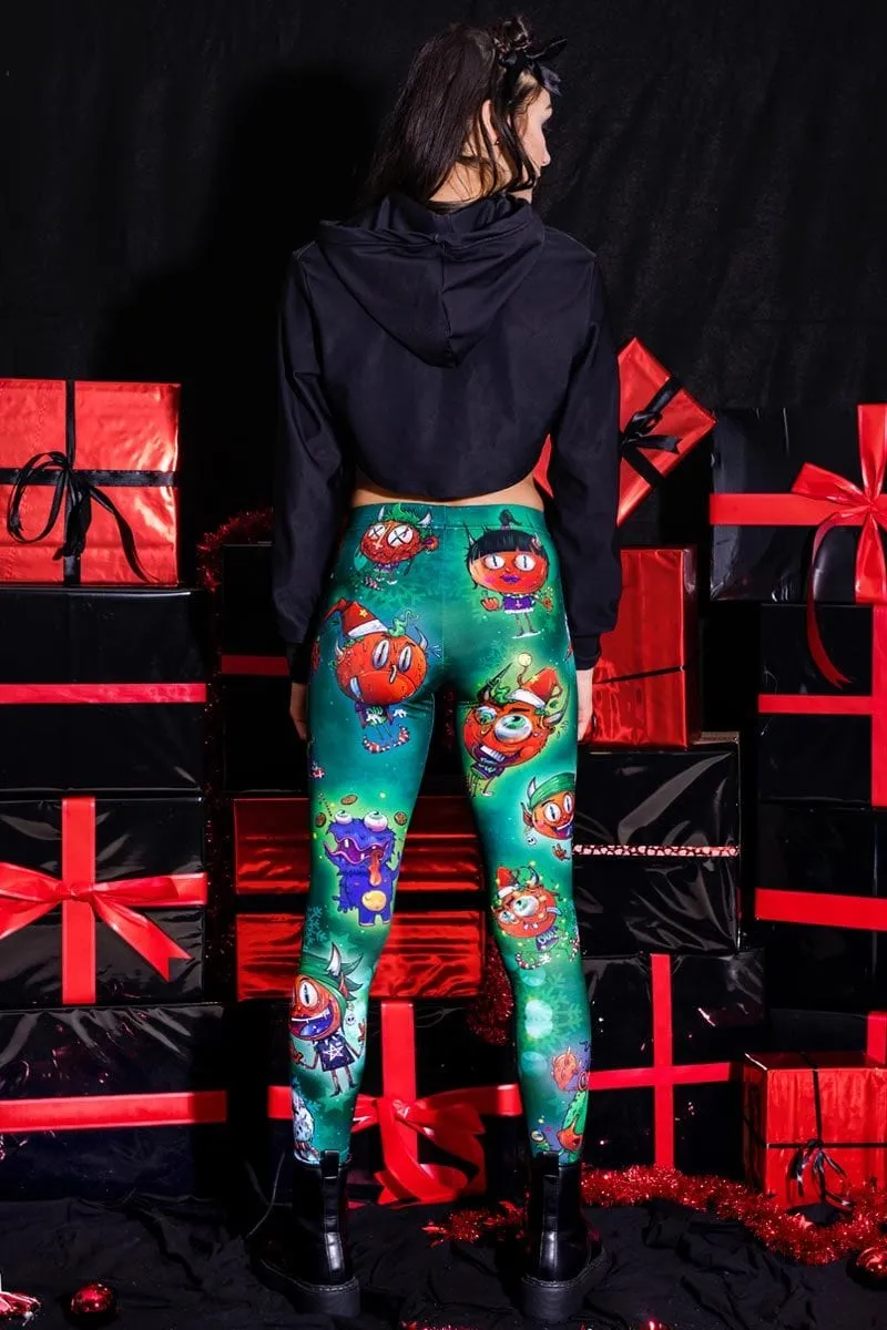X-Mas Devil Green Leggings