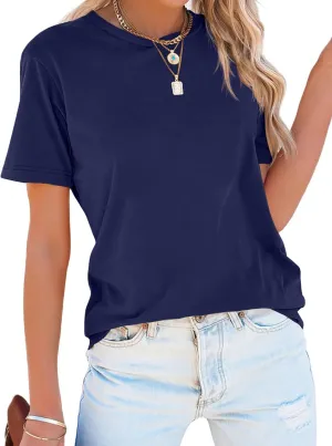 Zeagoo American Flag Shirts Short Sleeve Women Patriotic Shirt 4th of July Tee Tops Crewneck Summer T-Shirt