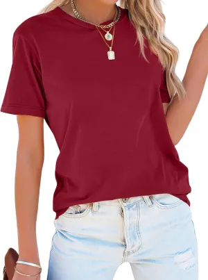 Zeagoo American Flag Shirts Short Sleeve Women Patriotic Shirt 4th of July Tee Tops Crewneck Summer T-Shirt