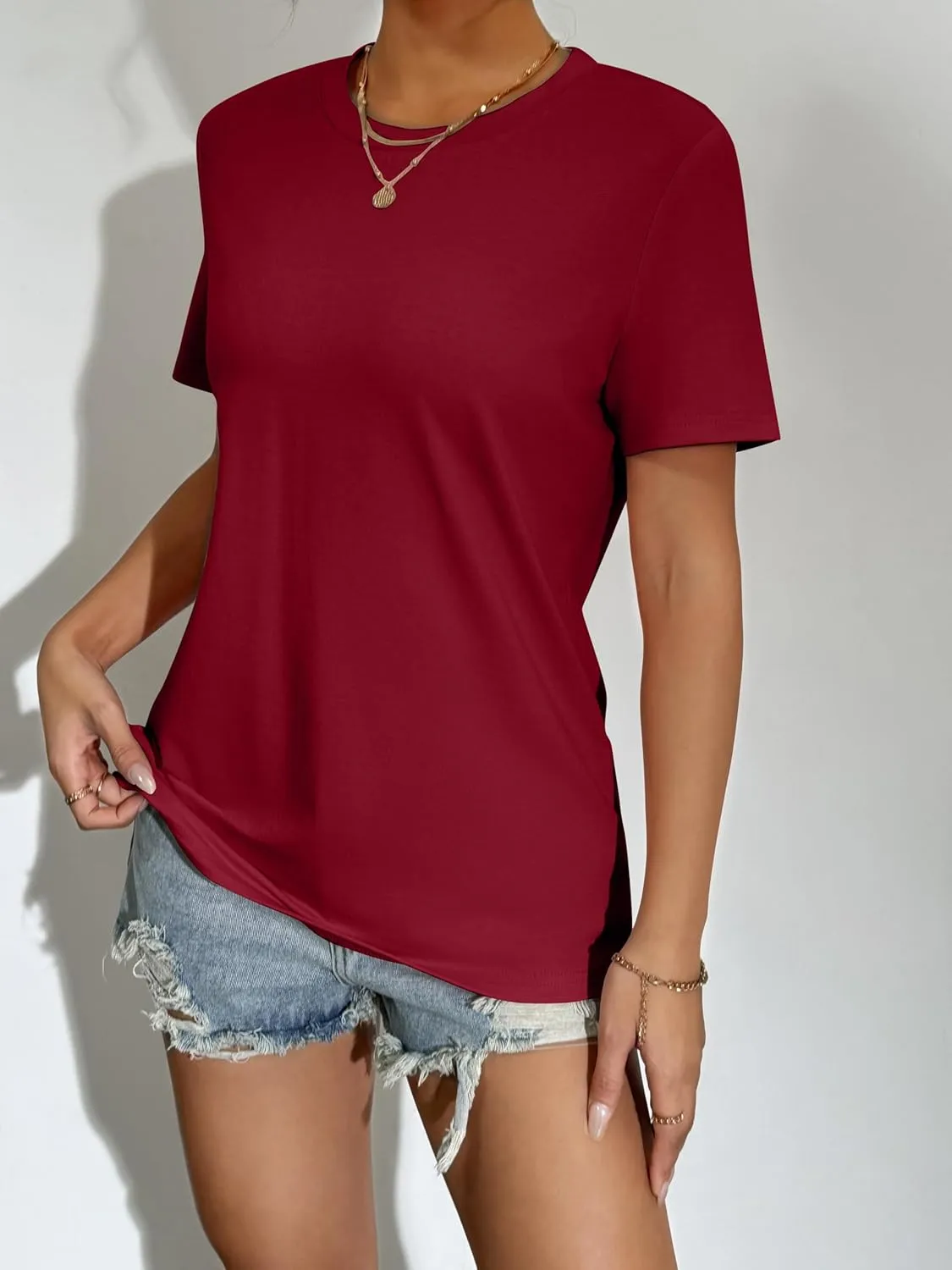 Zeagoo American Flag Shirts Short Sleeve Women Patriotic Shirt 4th of July Tee Tops Crewneck Summer T-Shirt