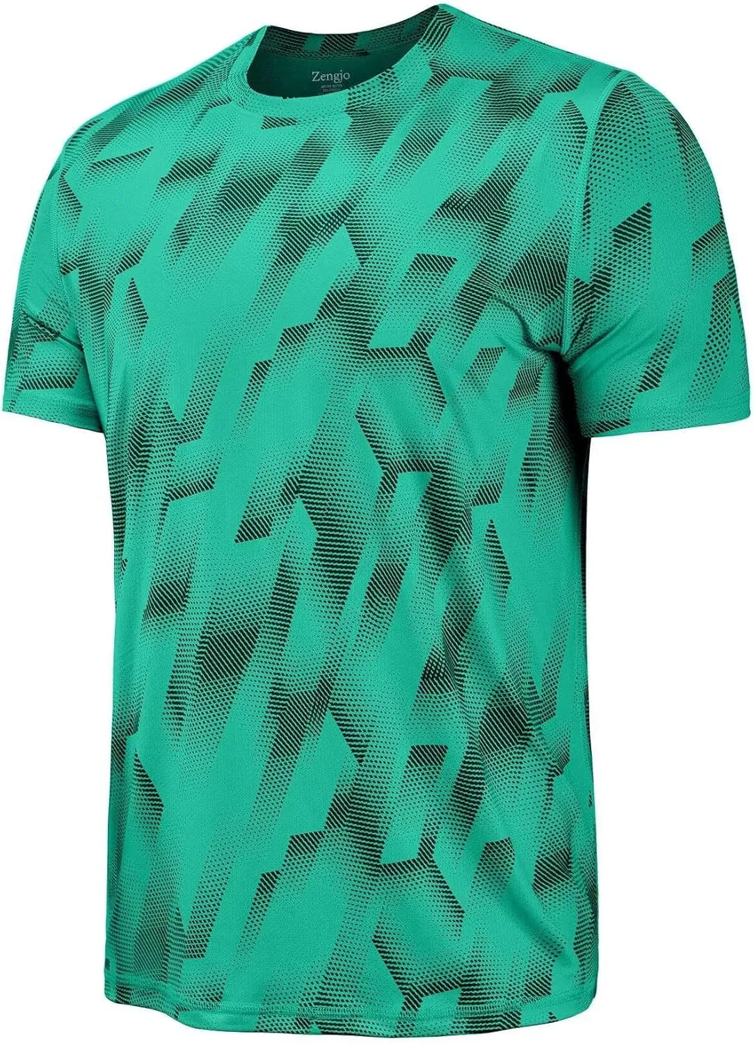 Zengjo Workout Shirts for Men Quick Dry-Moisture Wicking Gym Running Athletic T-Shirts Short Sleeve Fitted Tee