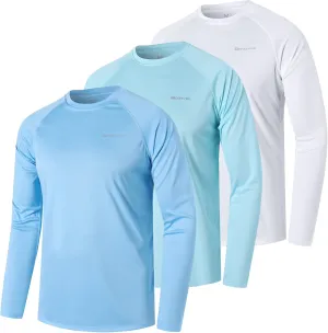 ZENGVEE Mens UPF 50  Swim Shirts Outdoor Long Sleeve Sun Protection Workout Shirts for Athletic,Running,Fishing,Hiking