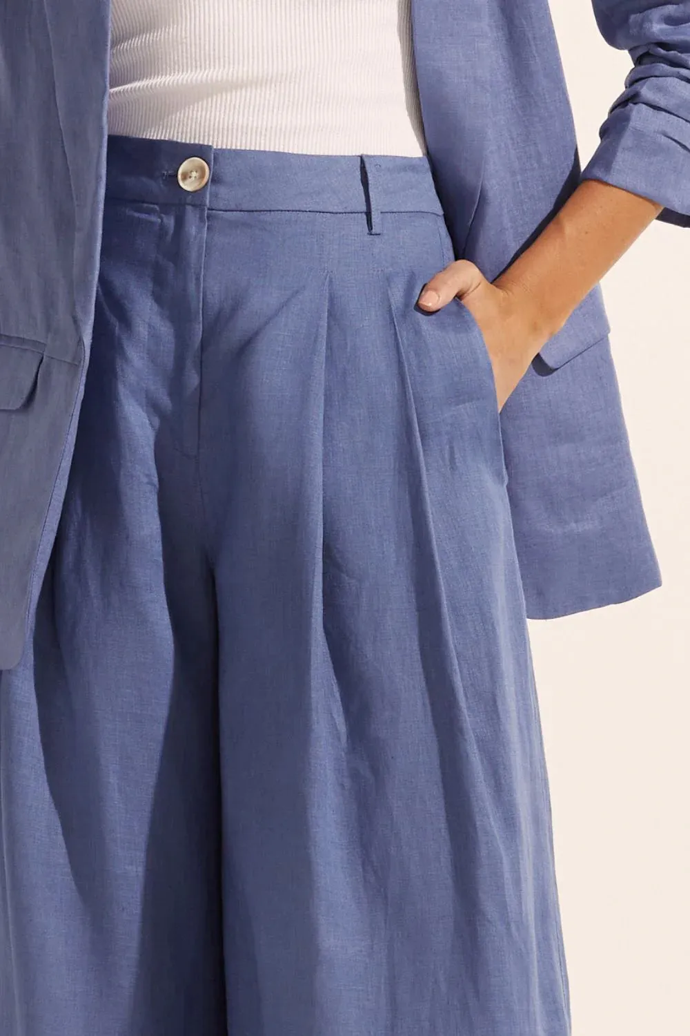 Zoe Kratzmann - Anchor Pant - Steel Linen